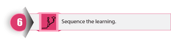 Step 6. Sequence the learning