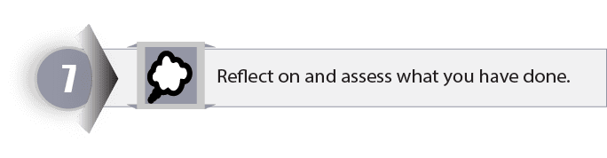 Step 7. Reflect on and assess what you have done