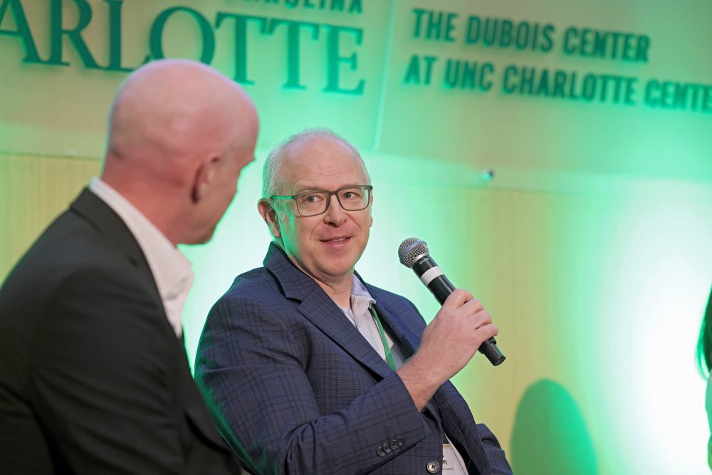 Guest Speaker David Wiley participating in a panel discussion