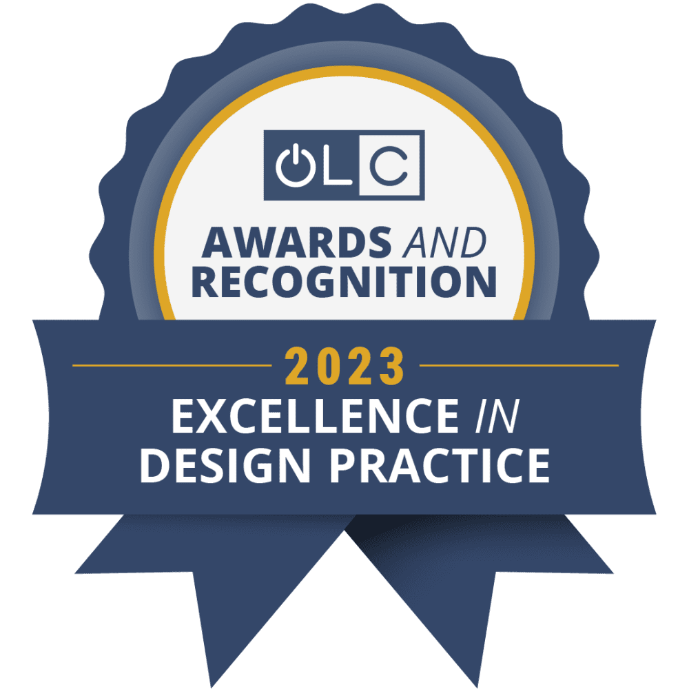 OLC_AwardBadge_ExcellenceInDesignPractice2023